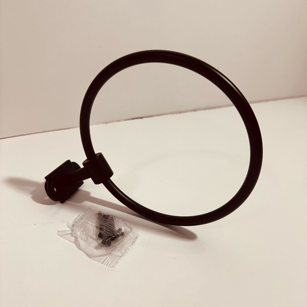 Matte Black Towel Ring Target Health and Hand Bathroom Kitchen Easy Install
